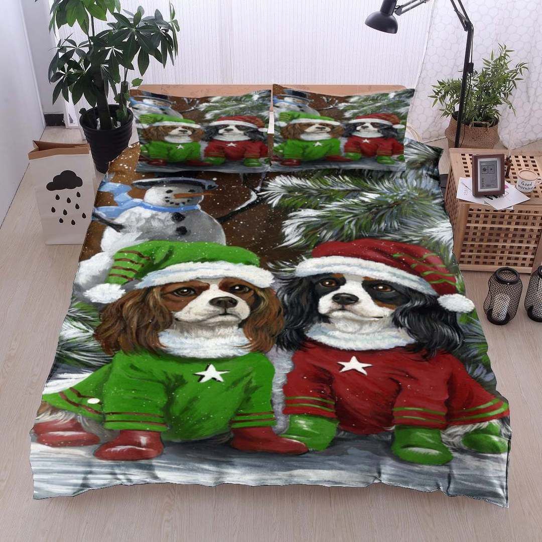 Cavalier King Charlesl Christmas Bedding Set