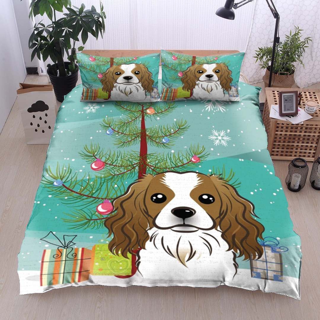 Cavalier Spaniel Christmas Bedding Set