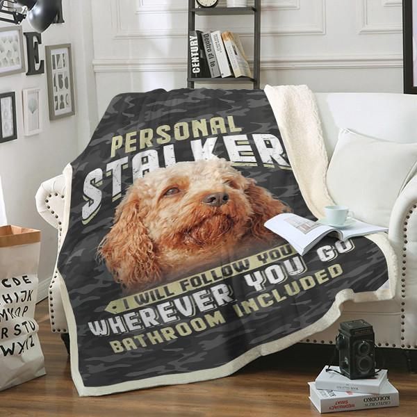 Cavoodle Dog Sherpa Fleece Blanket