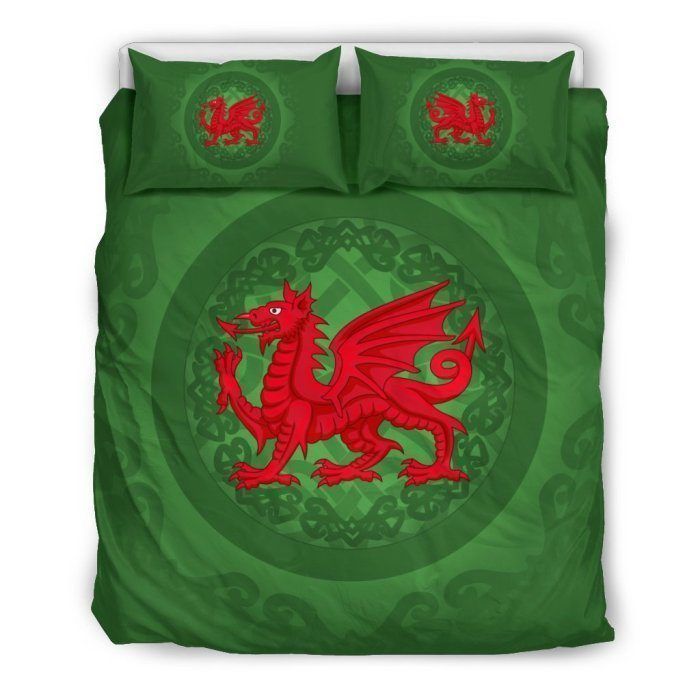 Celtic And Red Dragon Bedding Set