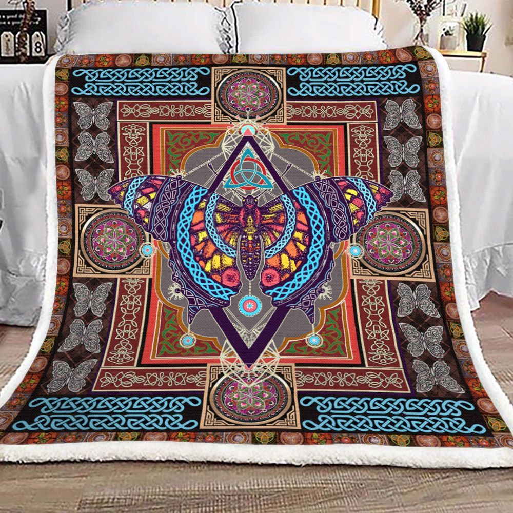 Celtic Butterfly Sherpa Fleece Blanket