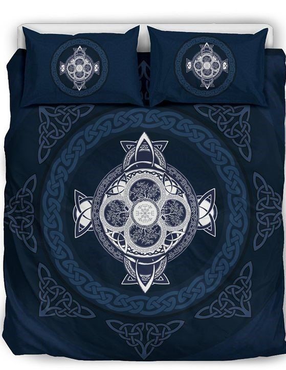 Celtic Cross Cotton Bed Sheets Spread Comforter Bedding Set