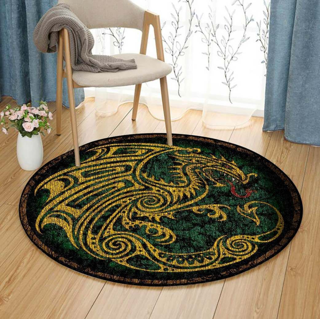 Celtic Dragon Round Carpet
