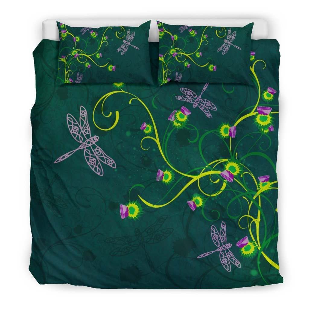 Celtic Dragonfly Scottish Thistle Bedding Set