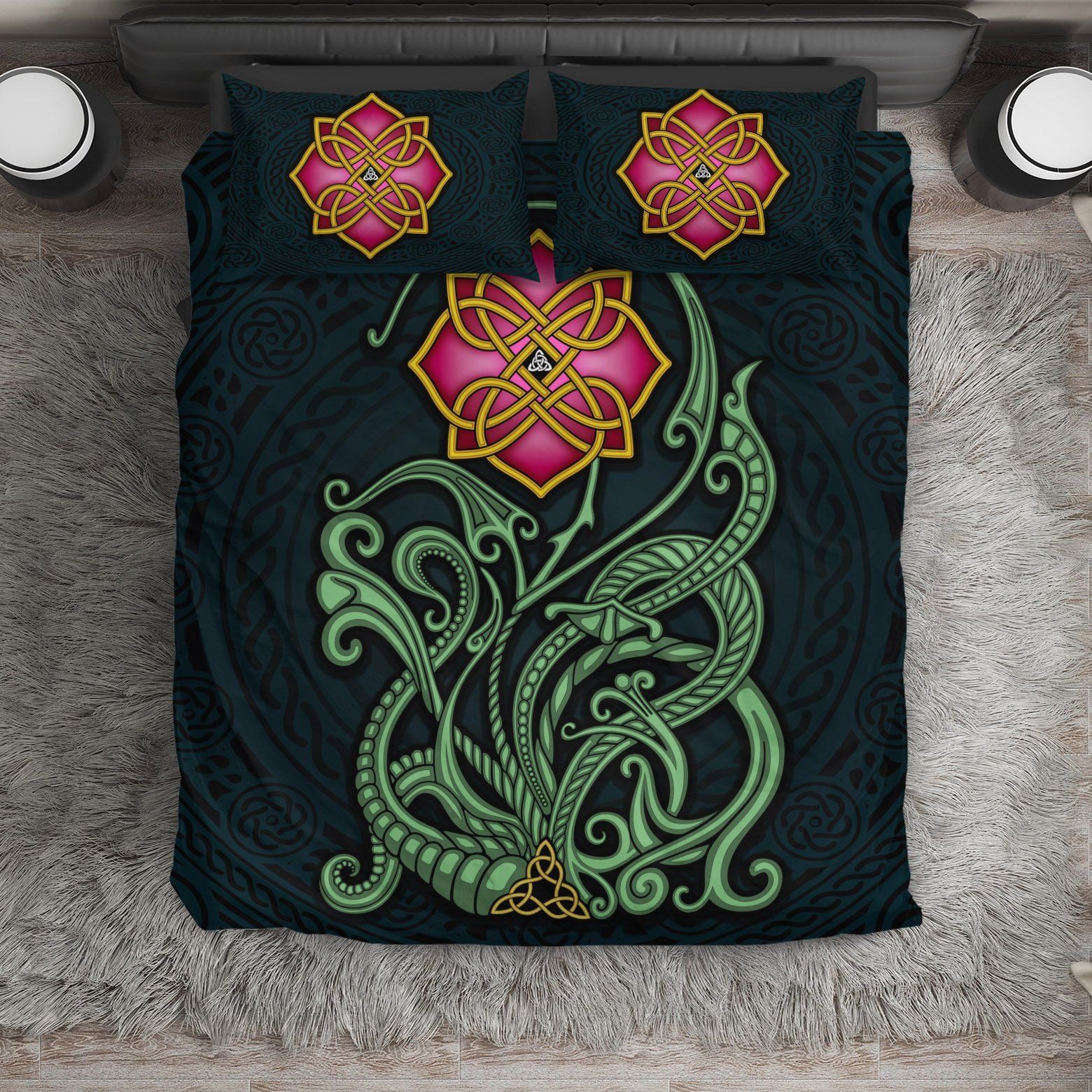 Celtic Flower Shamrock St. Patrick’s Day Bedding Set