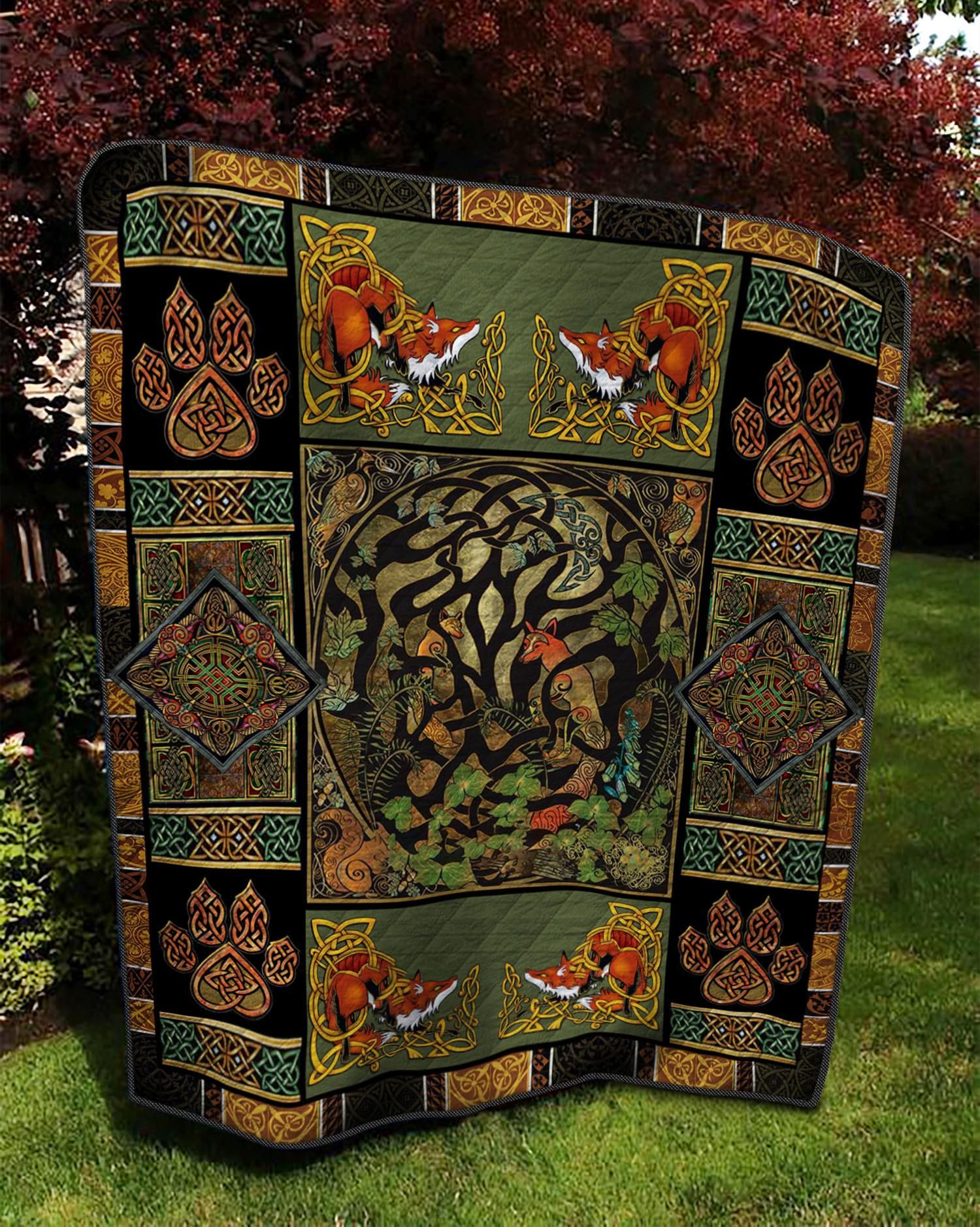 Celtic Fox Quilt Blanket LML040601