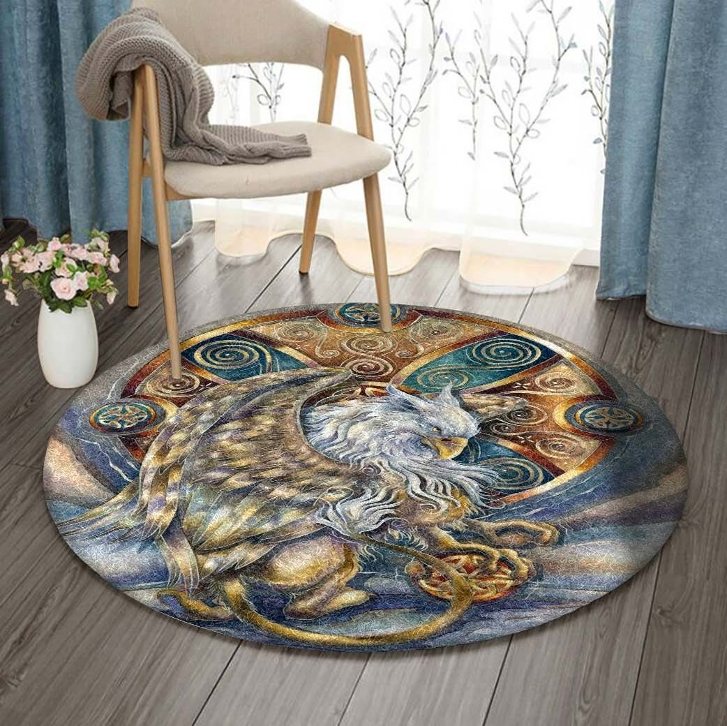 Celtic Griffin Round Carpet