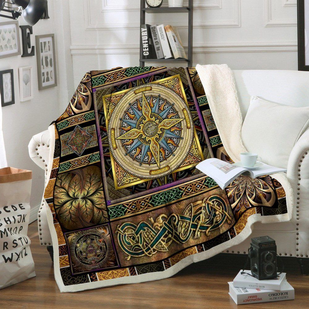 Celtic Sherpa Fleece Blanket