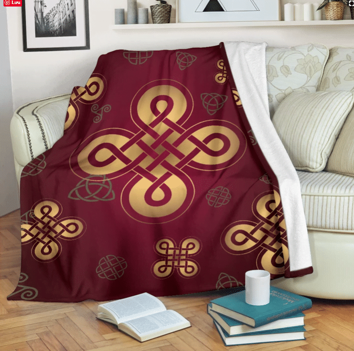 Celtic Knot Sherpa Fleece Blanket