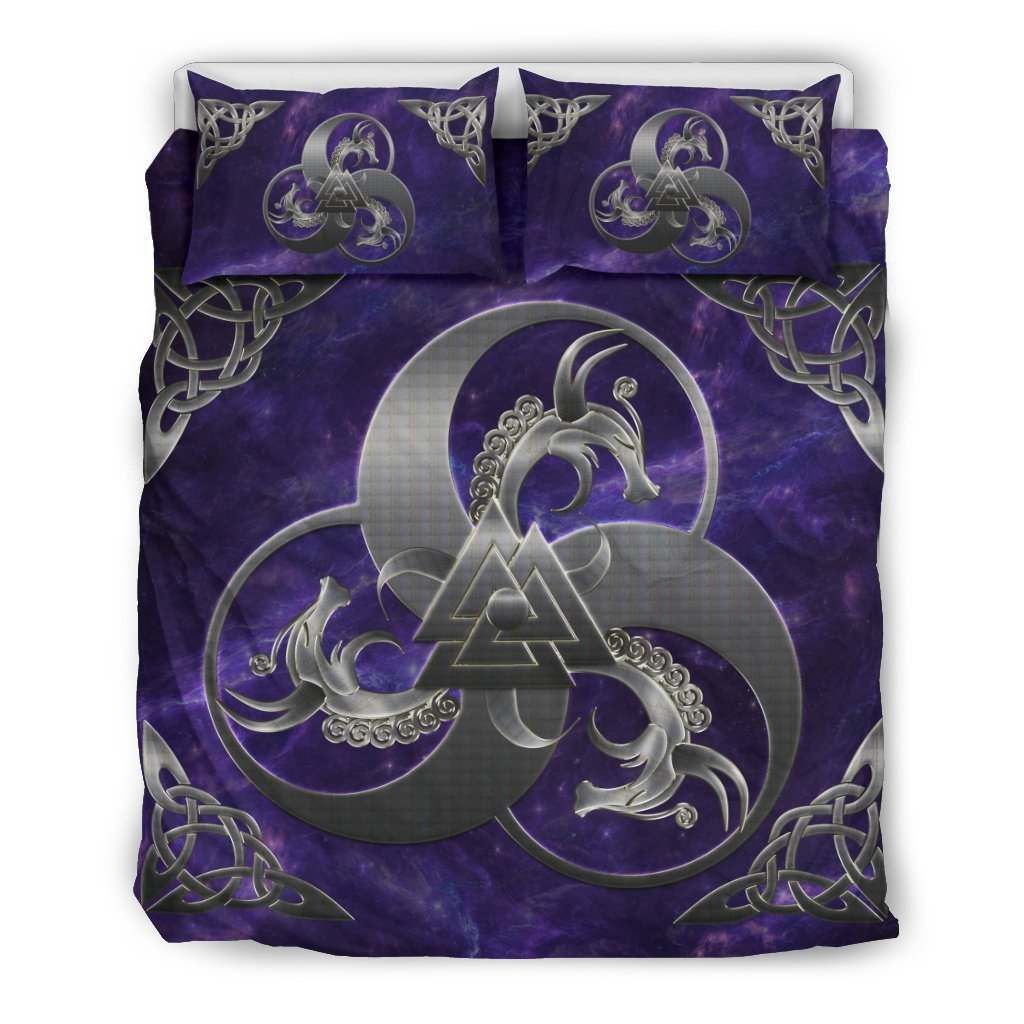 Celtic Norse Triple Dragons Bedding Set