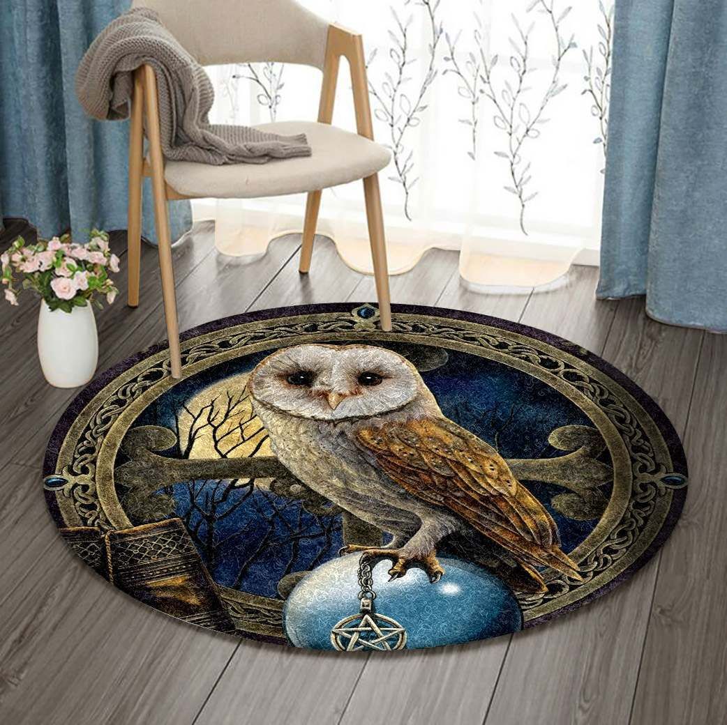Celtic Owl Round Carpet