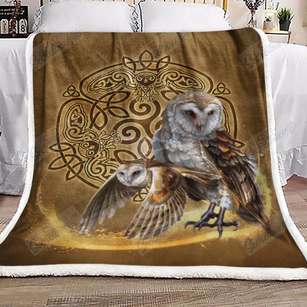 Celtic Owl Fleece Blanket