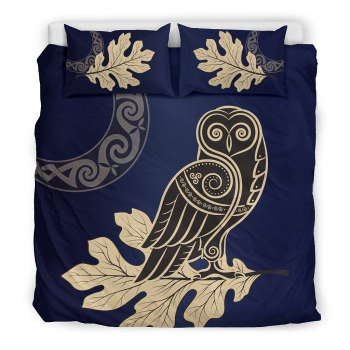 Celtic Owl In Oak Leaf Bedding Set