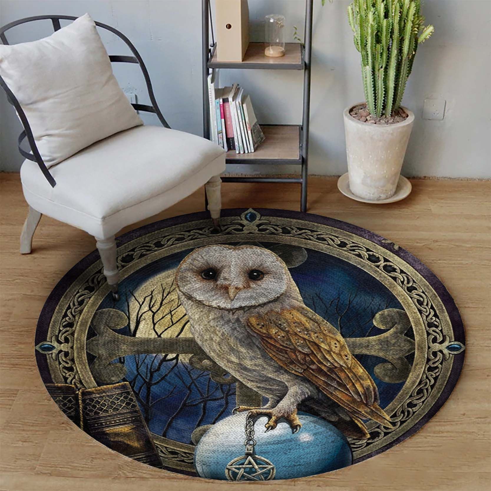 Celtic Owl Round Carpet