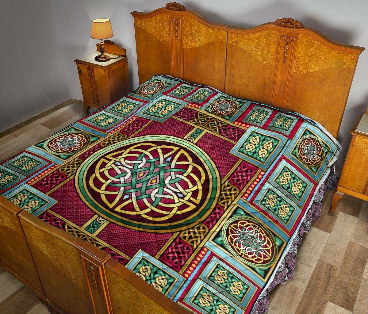 celtic red green quilt DHC281111453DD
