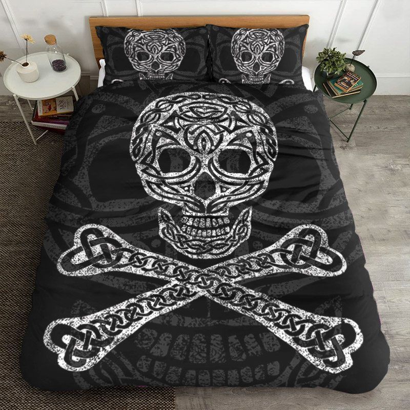 Celtic Skull And Crossbones Bedding Set