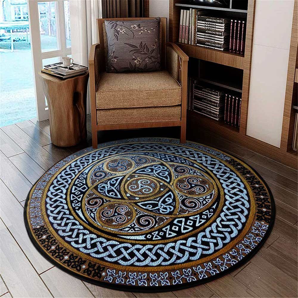 Celtic Spiral Round Carpet