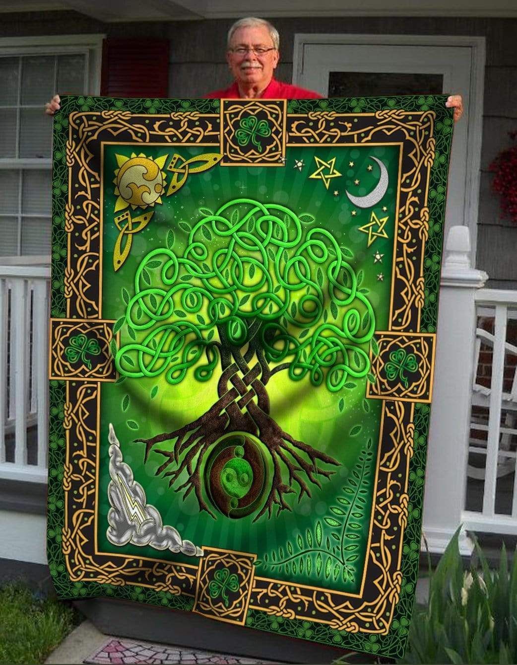 Celtic St Patrick’s Day Fleece Blanket Gift For Women