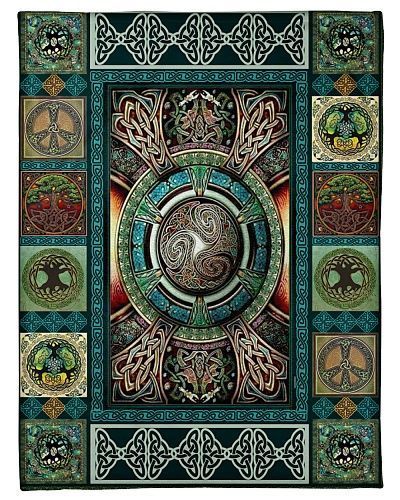 Celtic Tree Sherpa Fleece Blanket