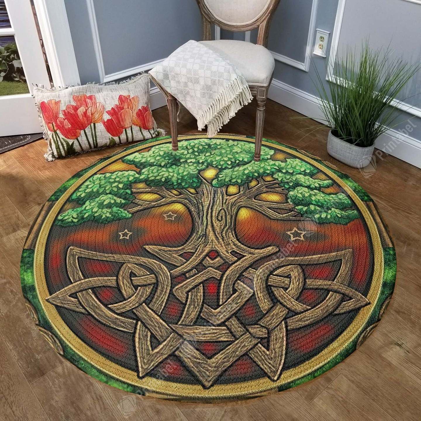 Celtic Tree Of Life Round Carpet