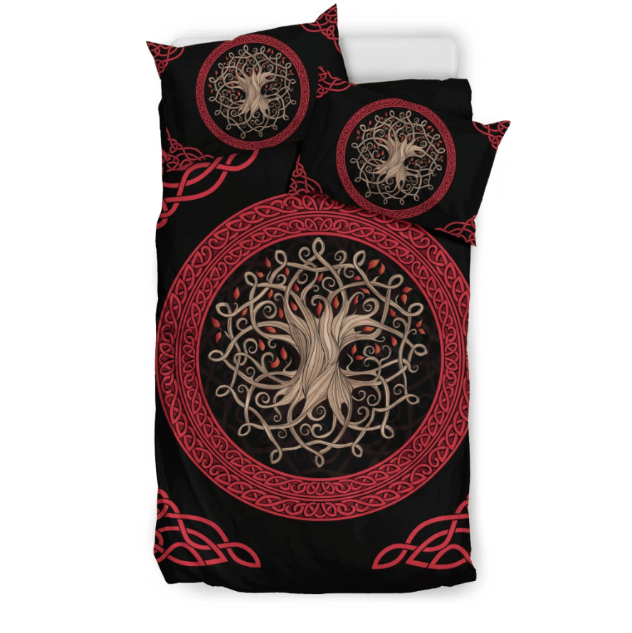 Celtic Tree Red   Bedding Set