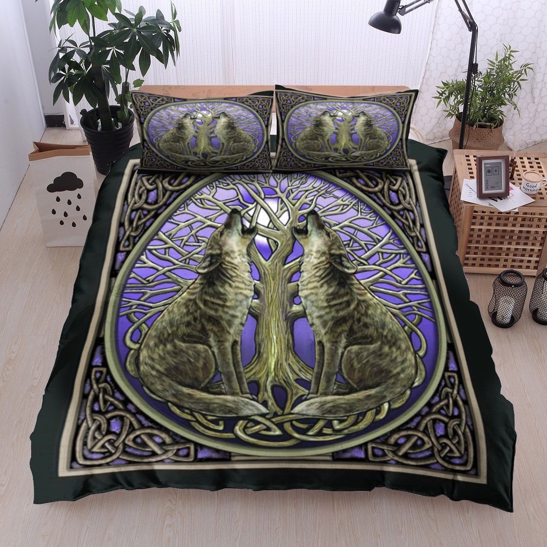Celtic Wolf Bedding Set