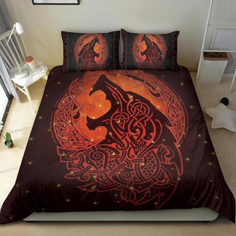 Celtic Wolf Viking Bedding Set