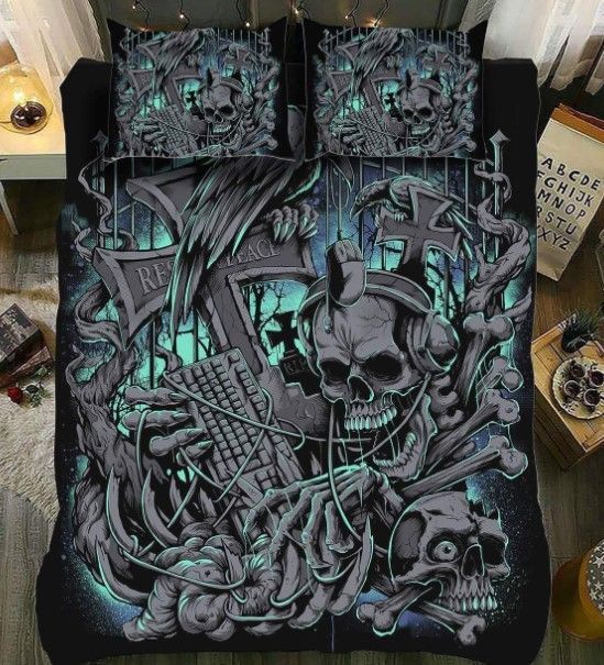Cemetery Skull Bedding Set