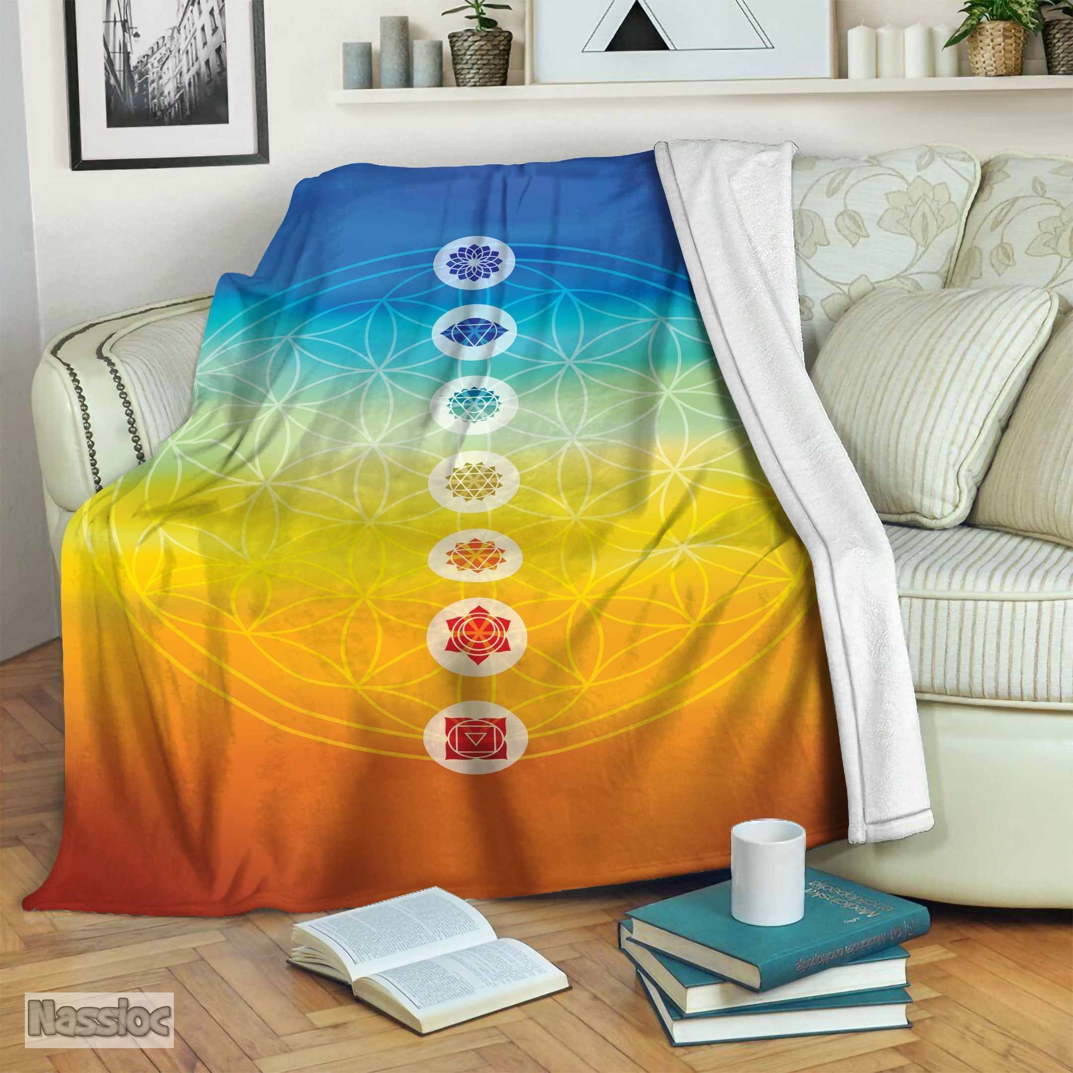 Chakra Fleece Blanket