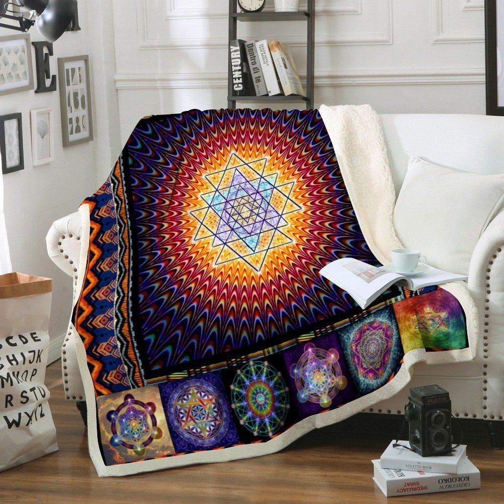 Chakra Sherpa Fleece Blanket