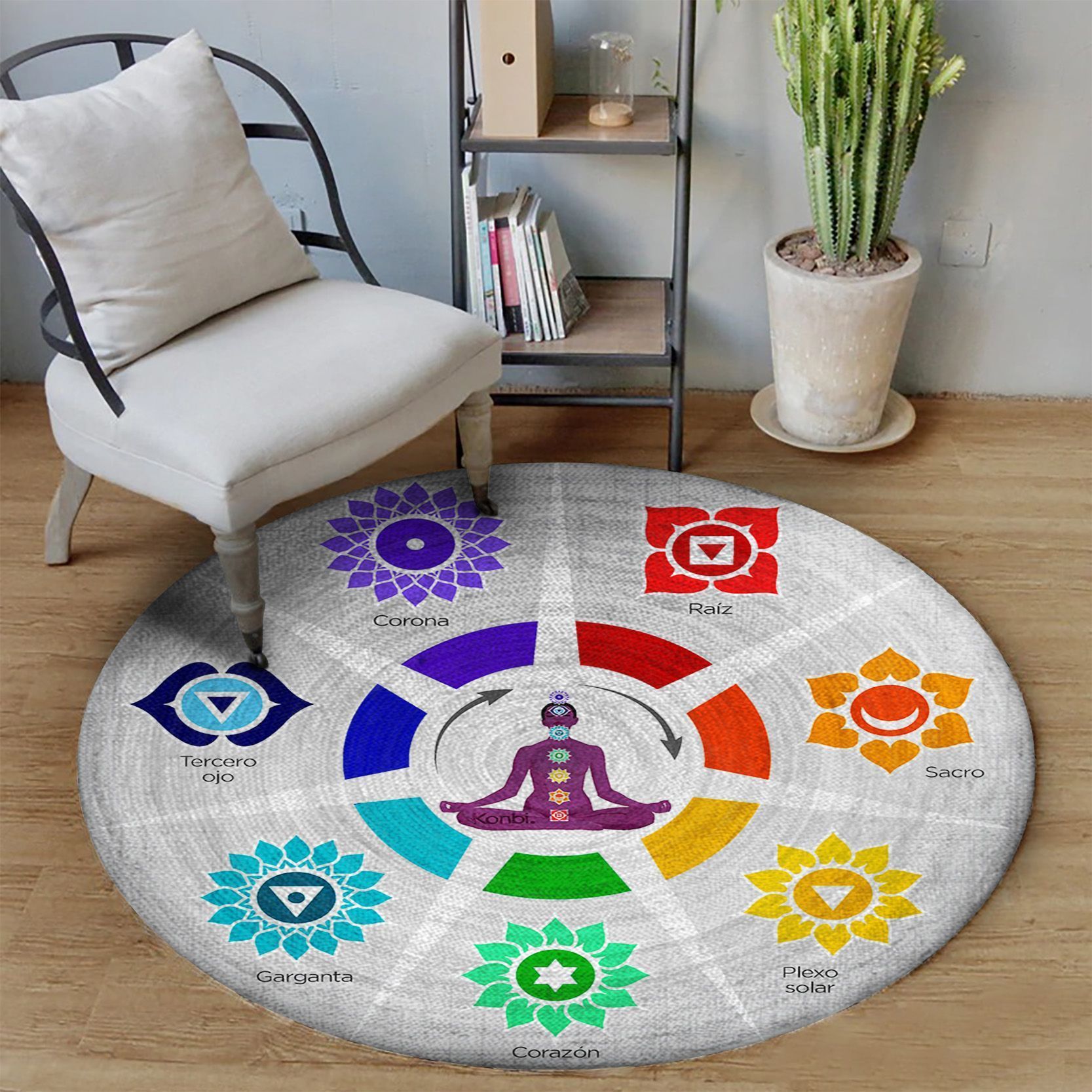 Chakras Round Carpet