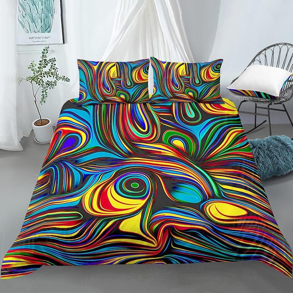 Chaotic Colorflow Art Bedding Set