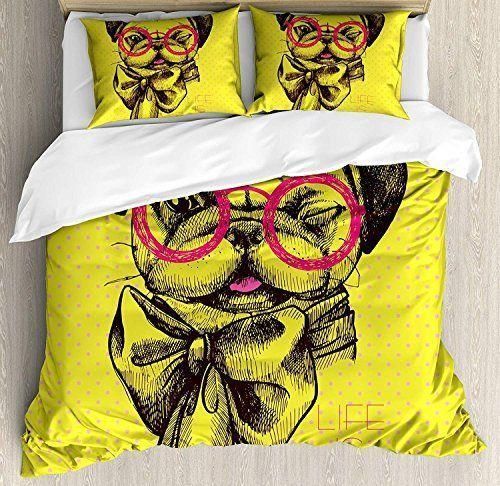 Chasoea Pug Queen Bedding Set