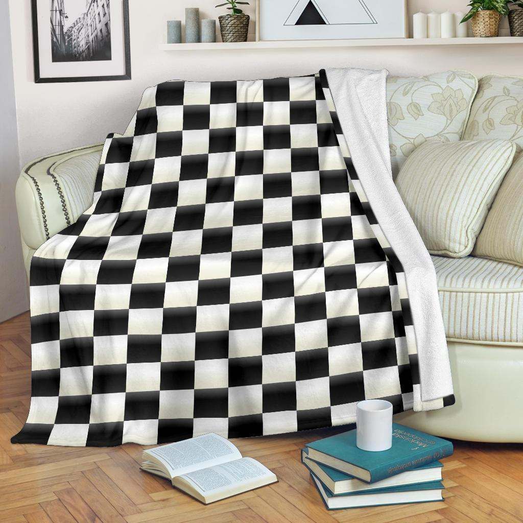 Checkered Flag Sherpa Fleece Blanket