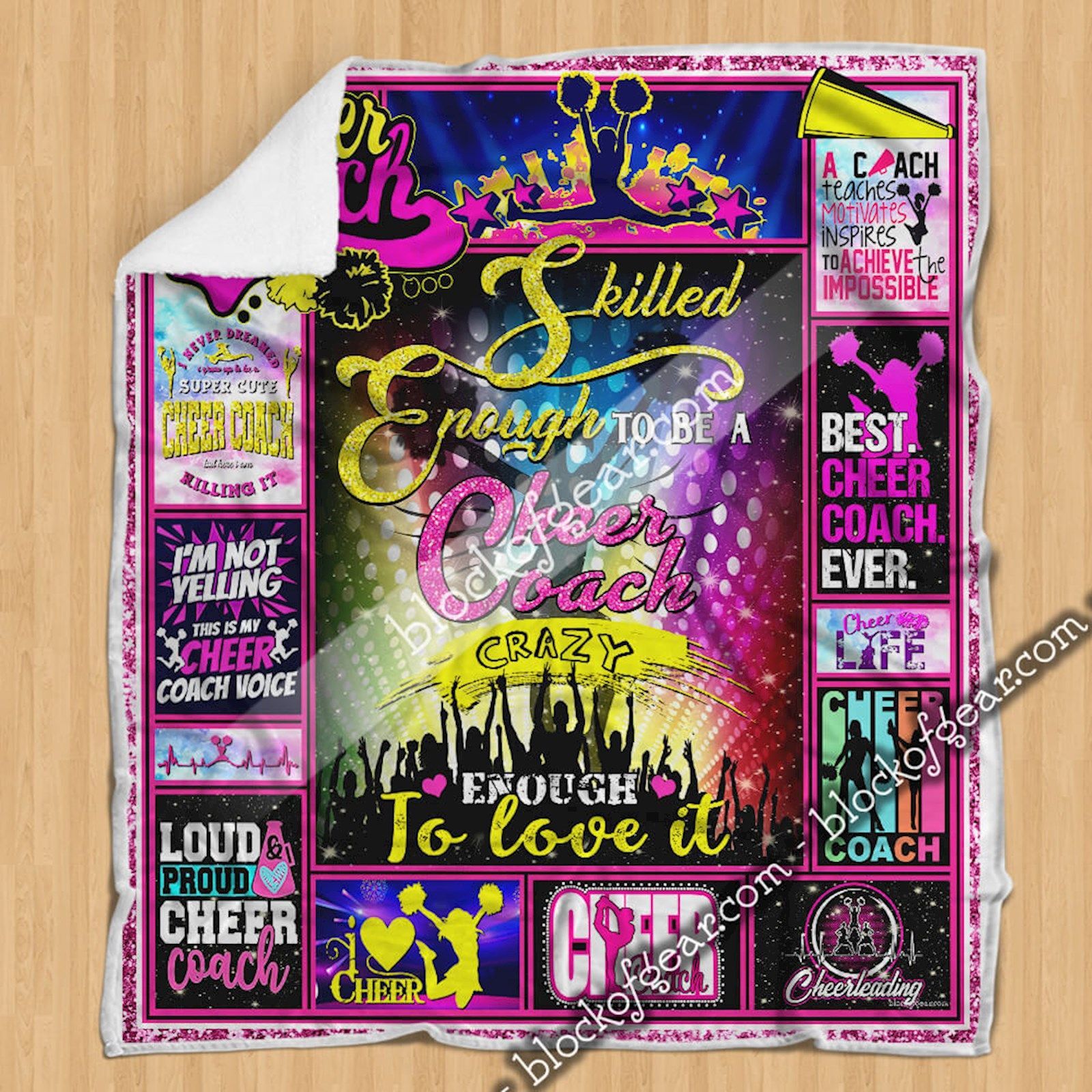 Cheer Coach Sherpa Fleece Blanket