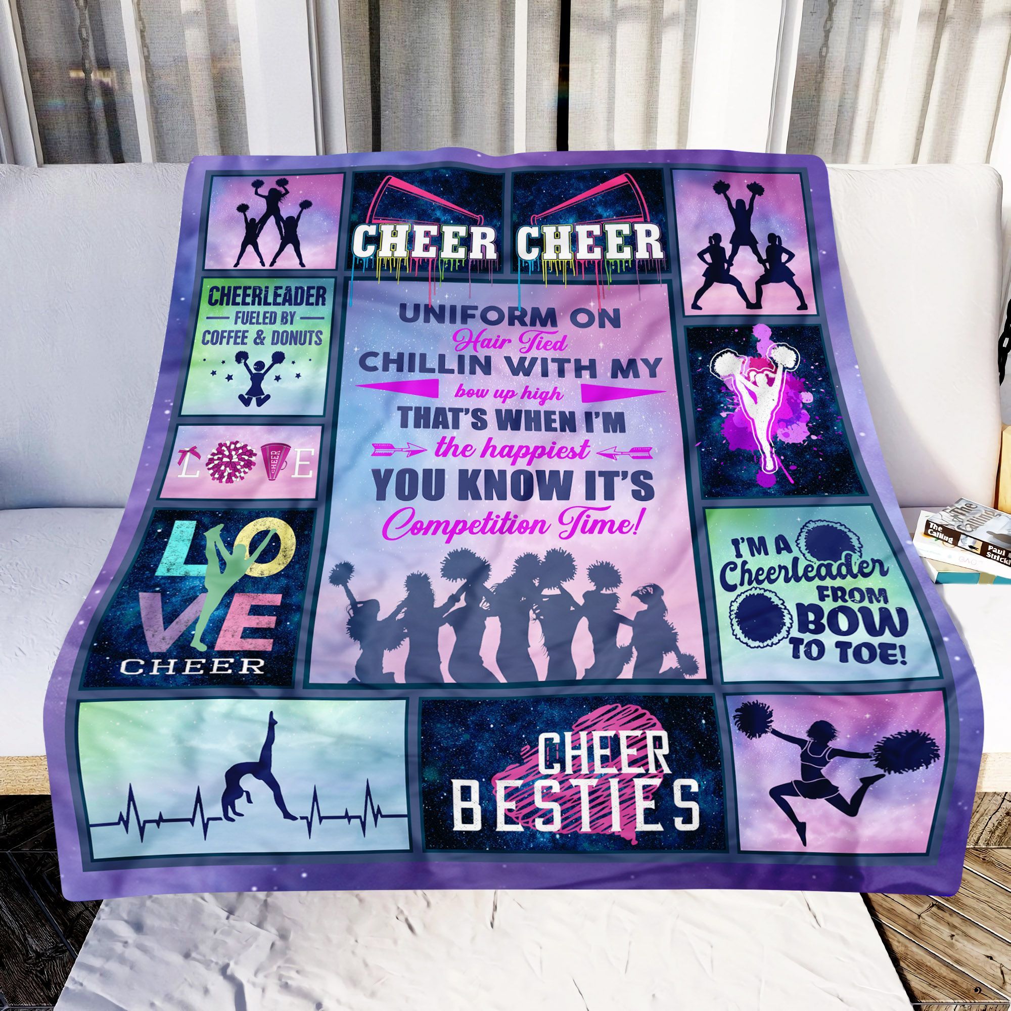 Cheer I’m Cheerleader From Bow To Toe Sherpa Fleece Blanket