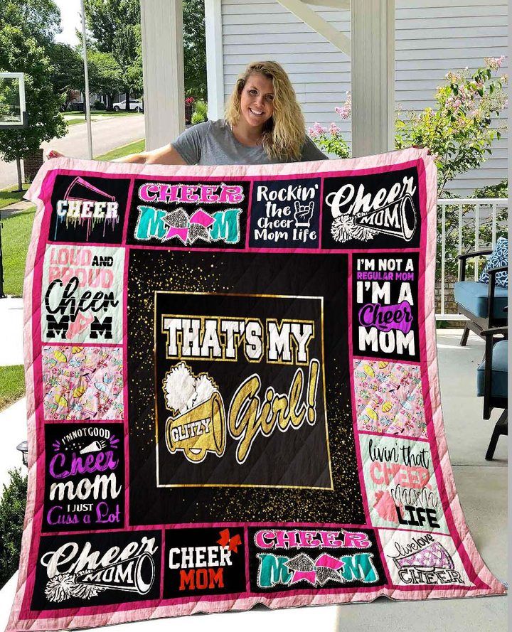 Cheer Mom Cuss A Lot Quilt Blanket DHC1402797TD