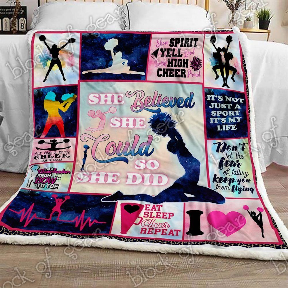 Cheerleading Sherpa Fleece Blanket