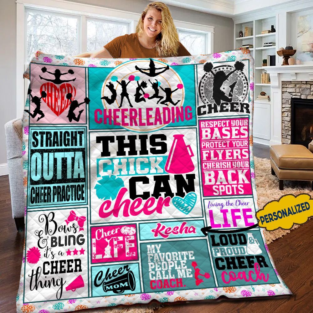 Cheerleading Personalized Quilt Blanket HHH110617TN