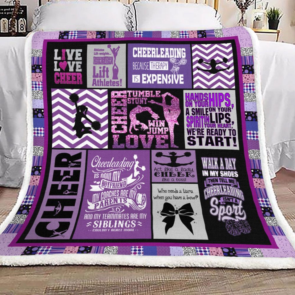 Cheerleading Sherpa Fleece Blanket