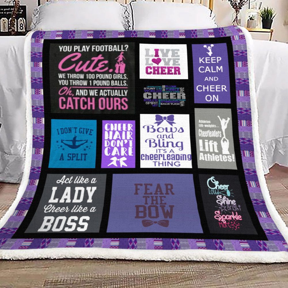 Cheerleading Sherpa Fleece Blanket