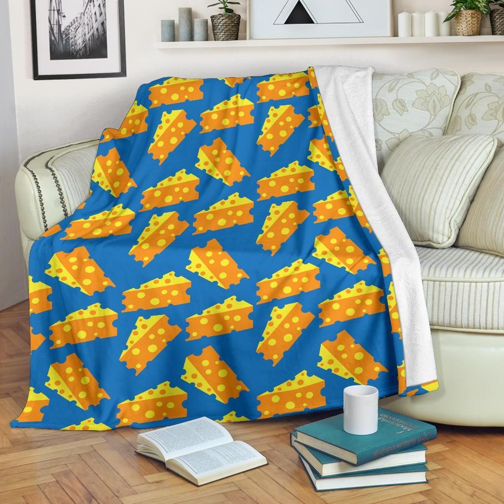 Cheese Pattern Sherpa Fleece Blanket