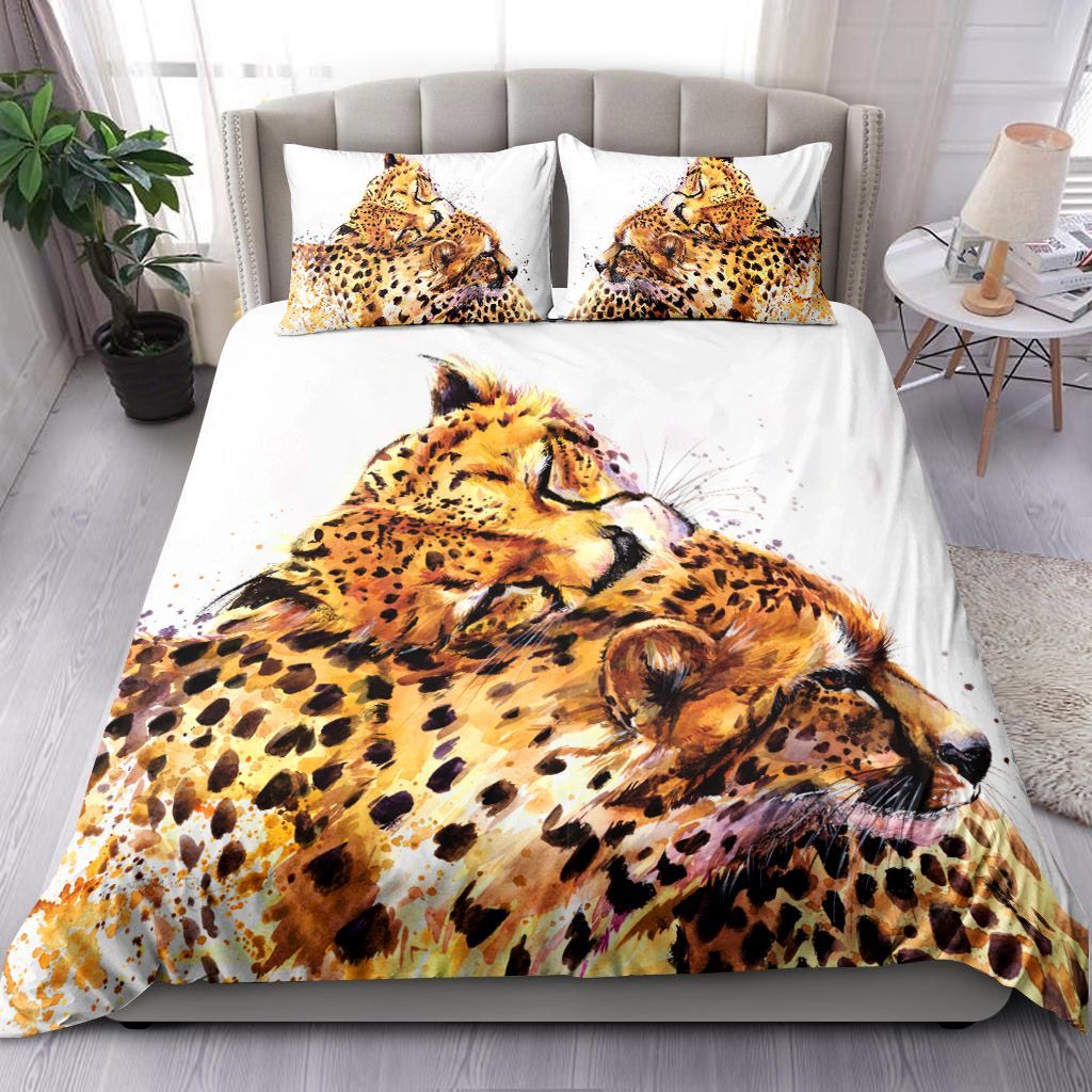 Cheetah Couple Bedding Set