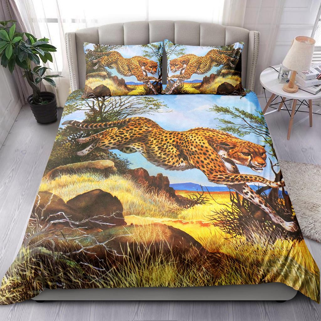 Cheetah Running Bedding Set