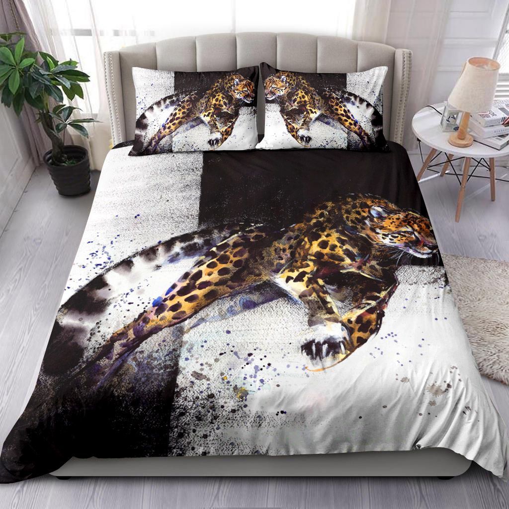 Cheetah Watercolor Bedding Set