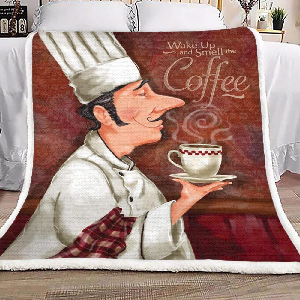 Chef Smell The Coffee Sherpa Fleece