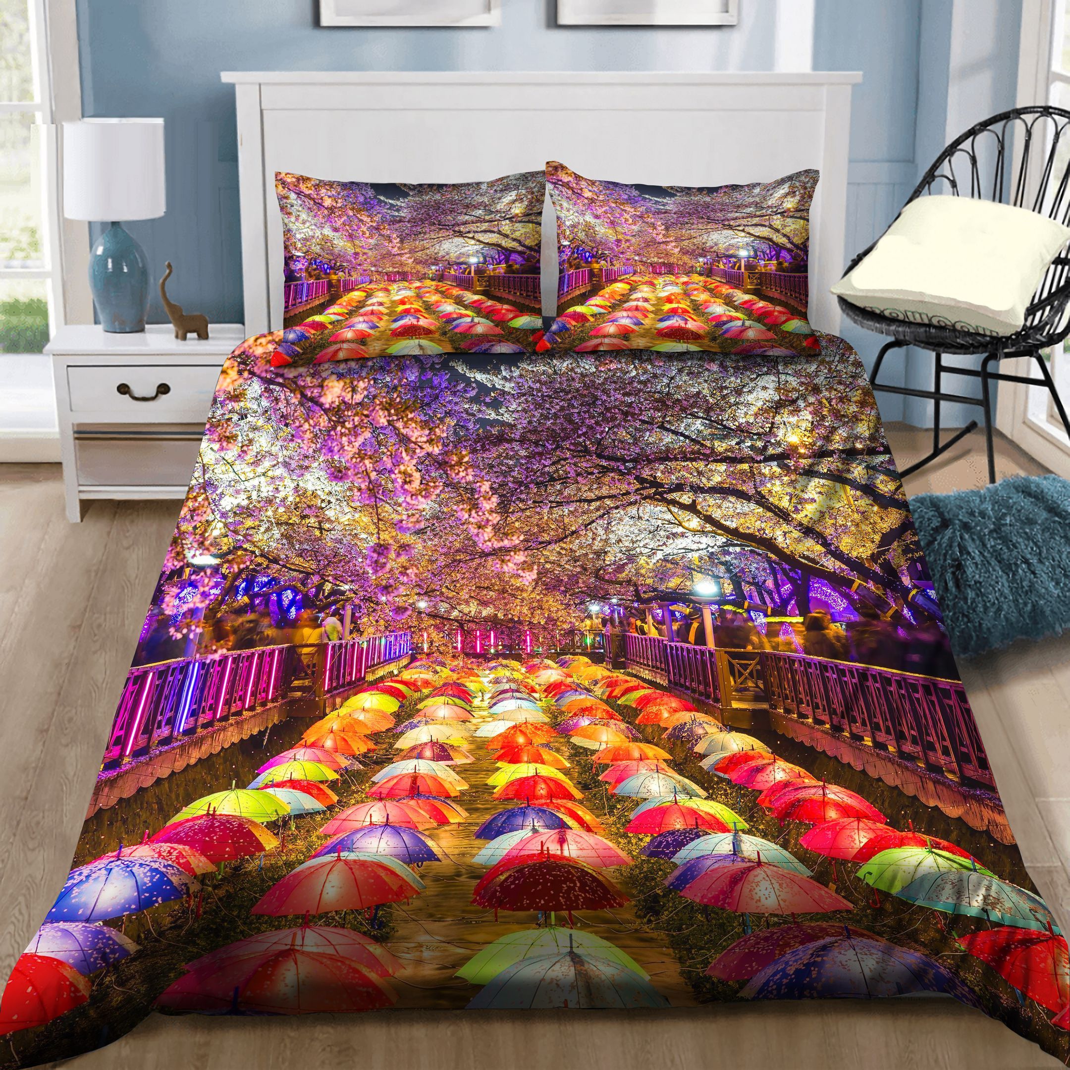 Cherry Blossom Festival Bedding Set