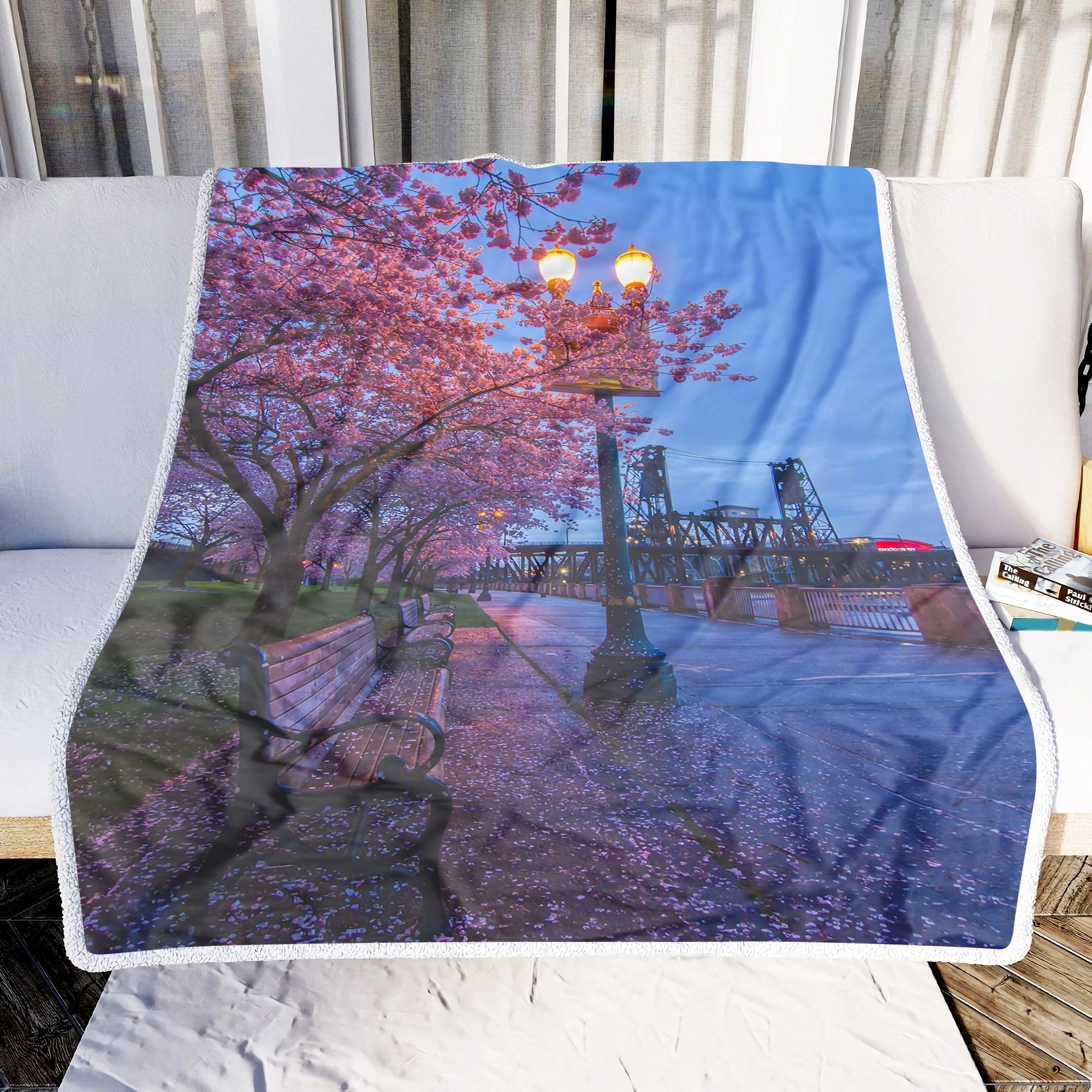 Cherry Blossom Fleece Blanket