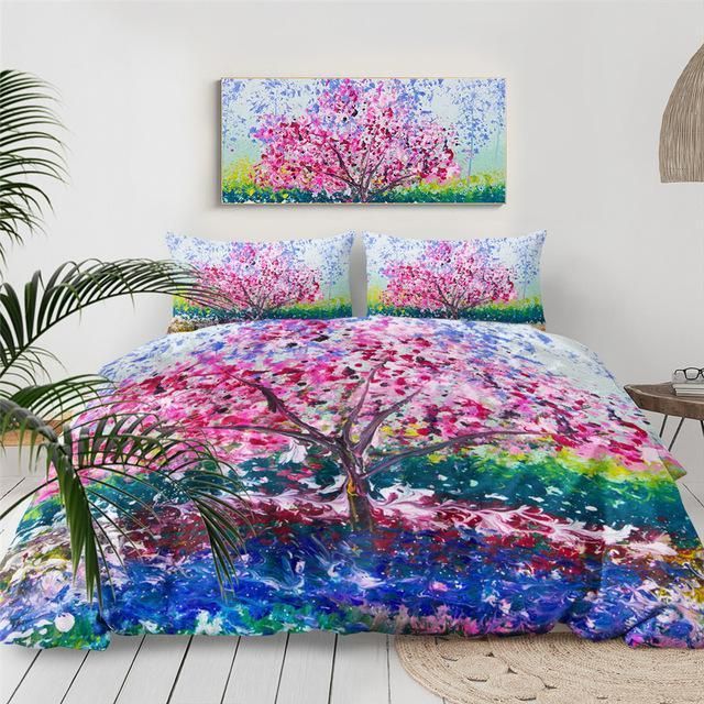 Cherry Blossoms Like Painting Bedding Set