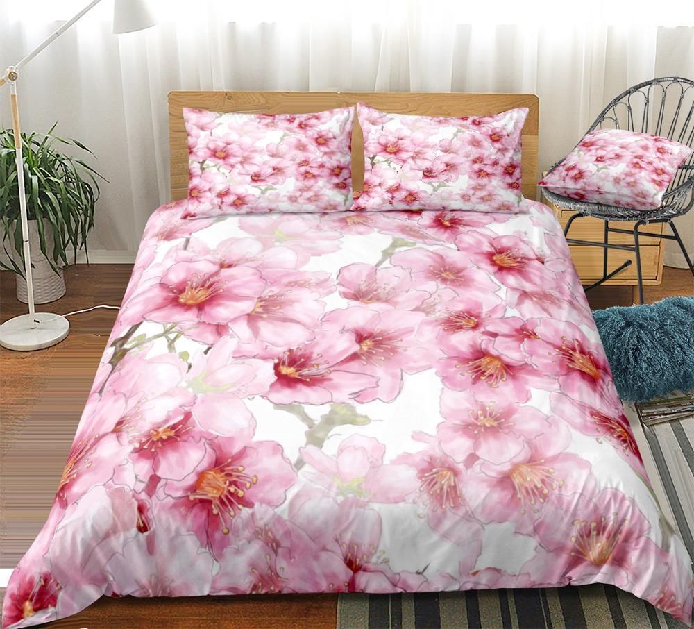 Cherry Flowers Beautiful Spring Bedding Set